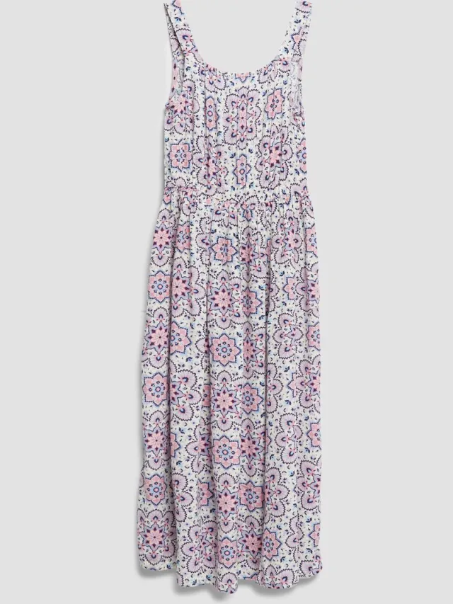 S.Oliver female - Midi-jurk van gekreukte viscose crème