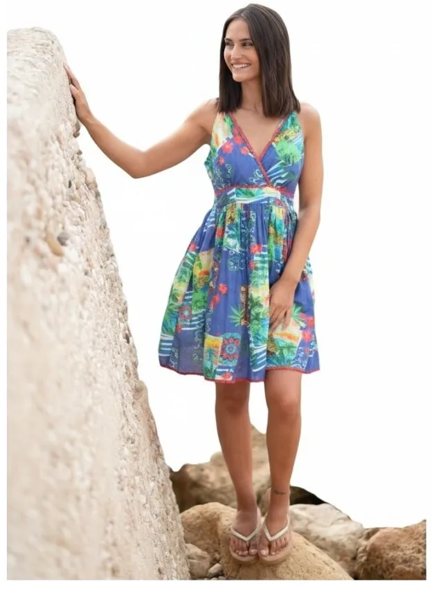 Isla Bonita By Sigris Korte Jurk Isla Bonita By Sigris Korte Jurk Blauw