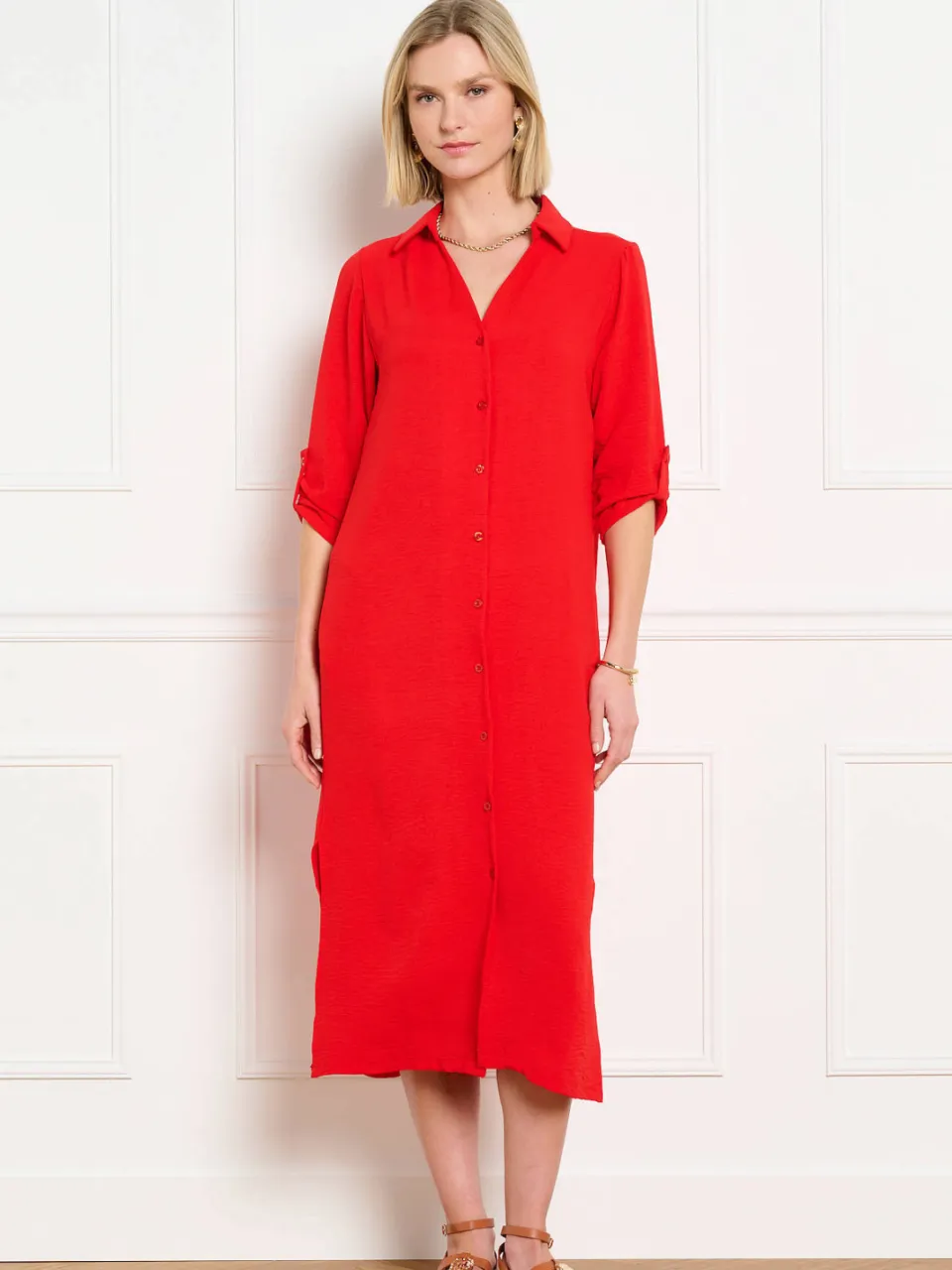 LOLALIZA blousejurk rood, foto 3