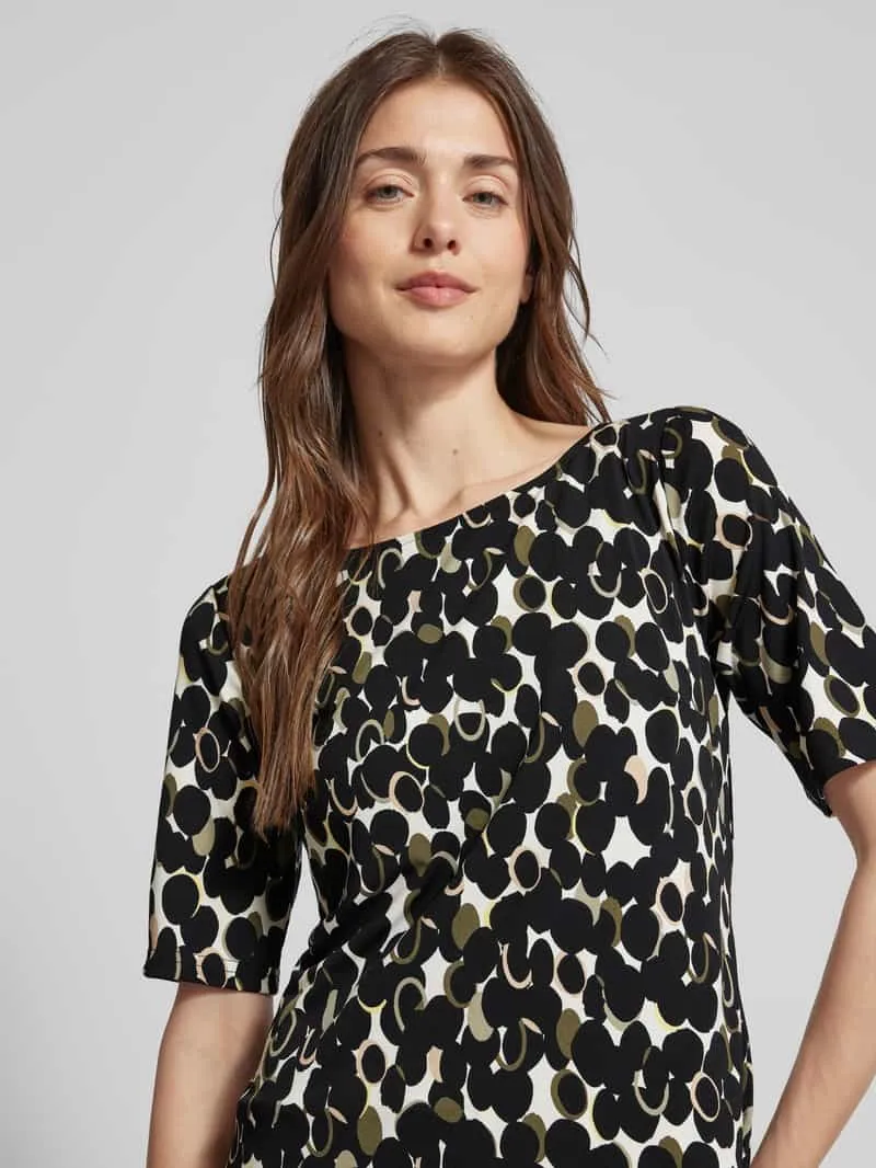 Betty Barclay Knielange jurk met all-over motief zwart, foto 4