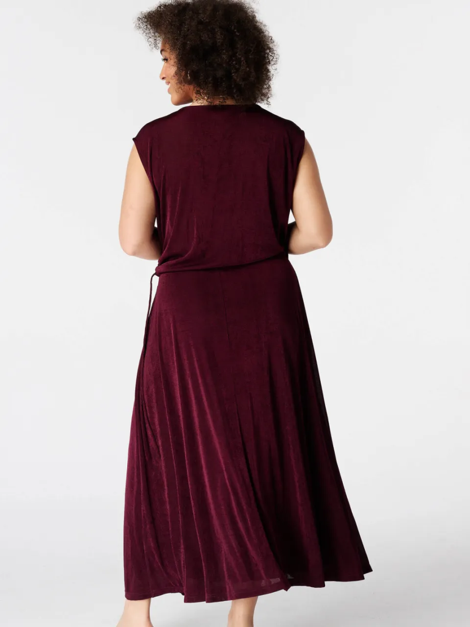 MS Mode midi jurk Plus Size - donkerrood, foto 3