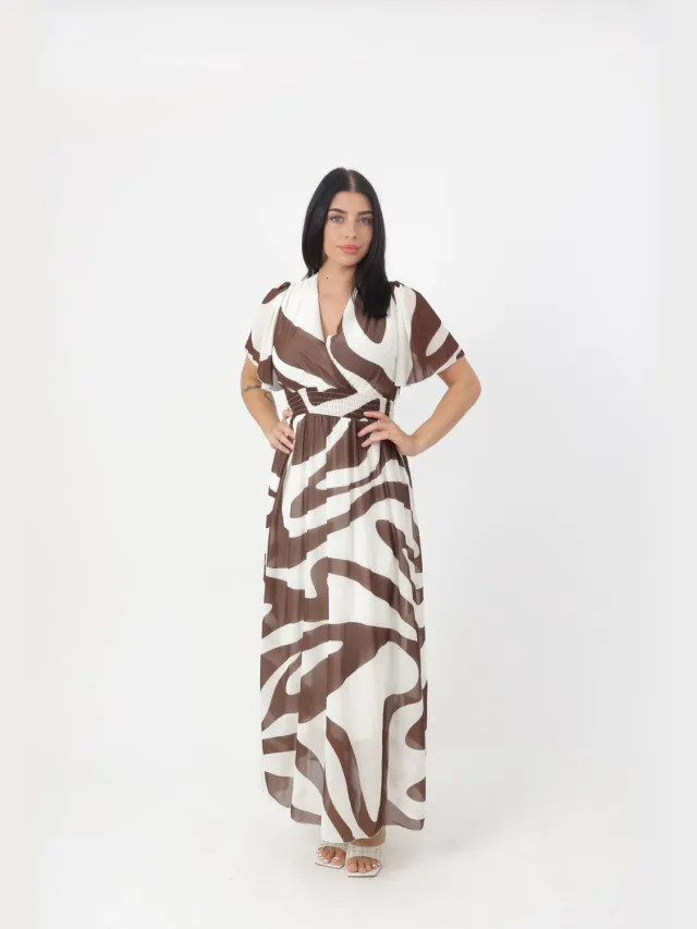 Elara Maxikleid Braun