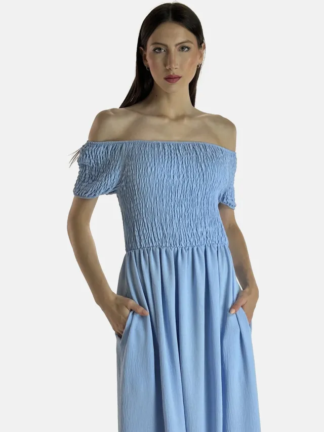 Elara Maxikleid Hellblau