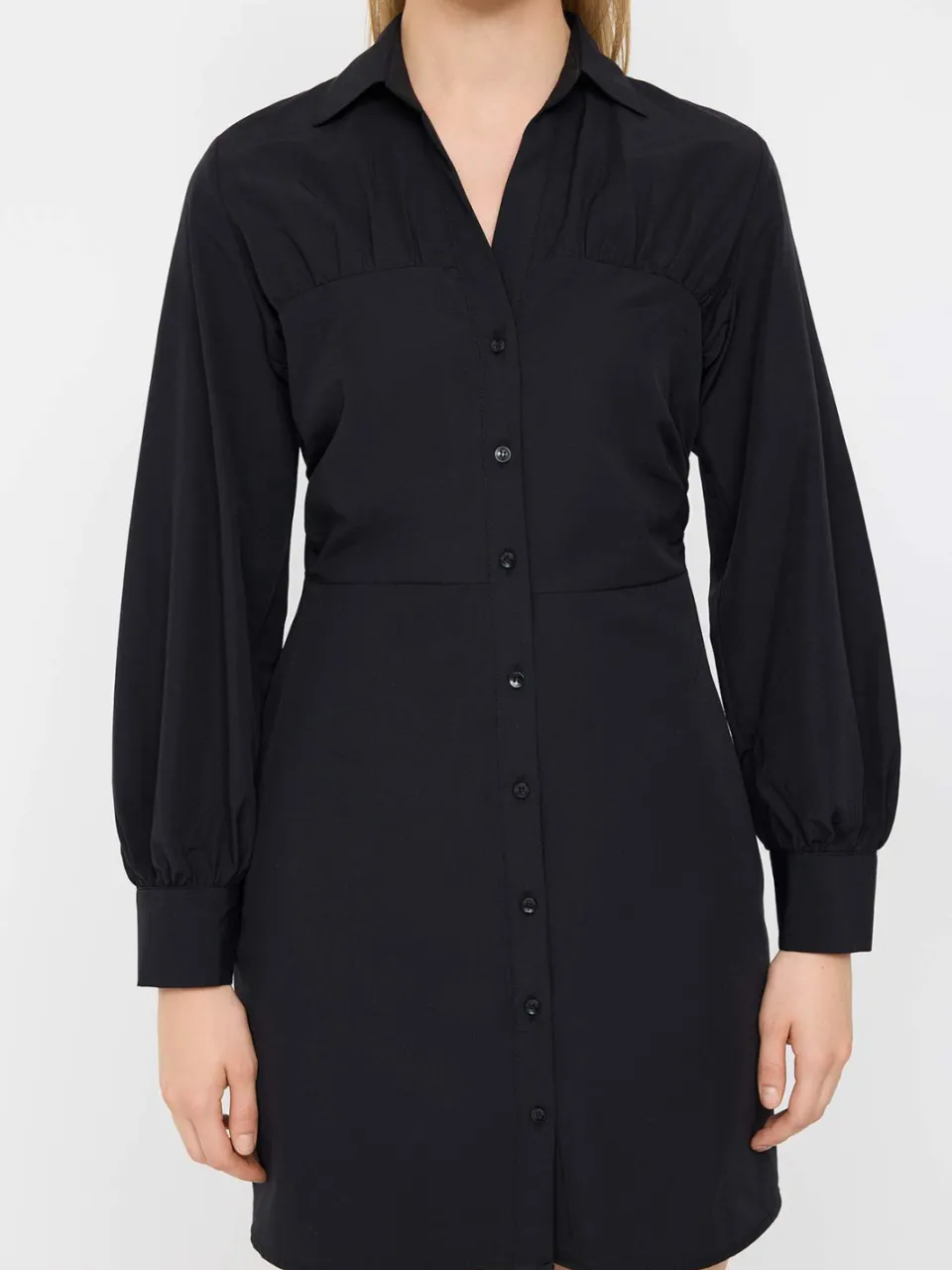 Trendyol TRENDYOLMİLLA Dames Zwart Effen Kort / Mini Lang Casual A-lijn Jurken, foto 2