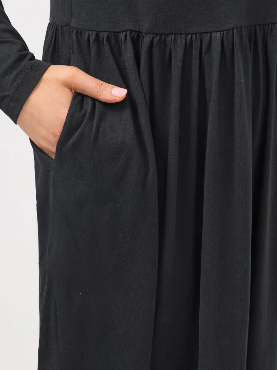 Yours Zwarte Peplum Maxi Jurk, foto 3