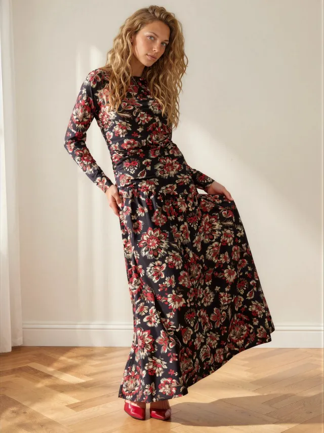 Mi Piace Travel Dress Light Ornamental Flowers Print 202867 Samba - Maat :