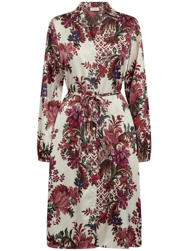 FreeQuent blousejurk met ceintuur en print - rood, foto 2