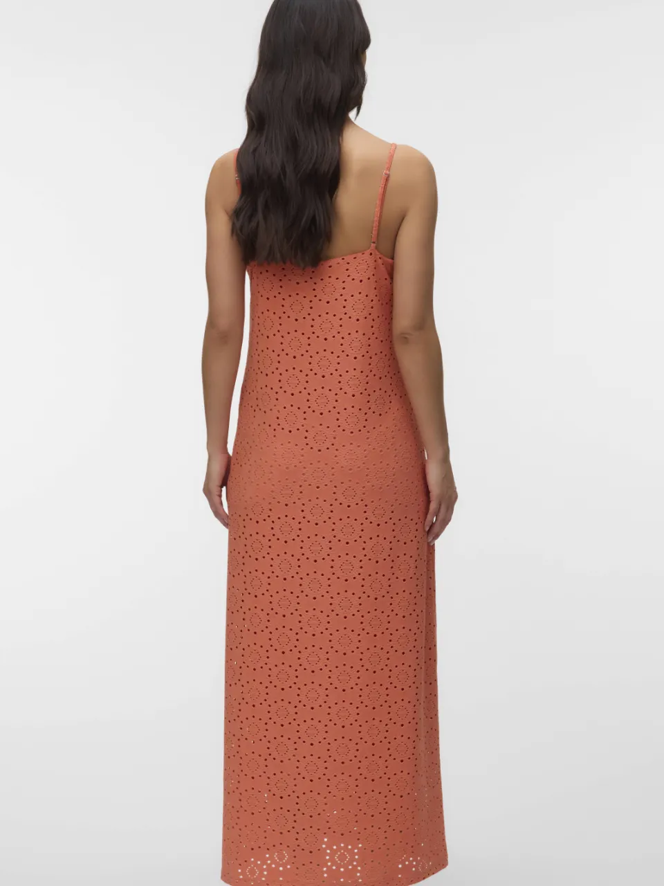 Vero Moda Maternity zwangerschaps maxi jurk ajour oranje, foto 3