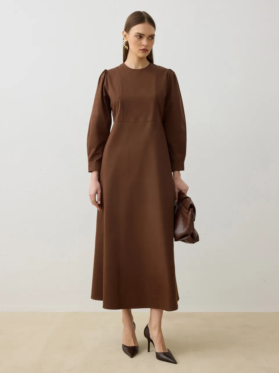 Refka Modest Dress Refka Chocoladebruin