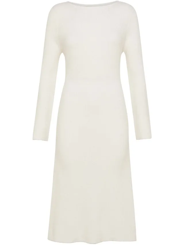 Deha Jurk Deha Lounge Knitted Long Dress - Fashion Wear - Vrouwen Wit