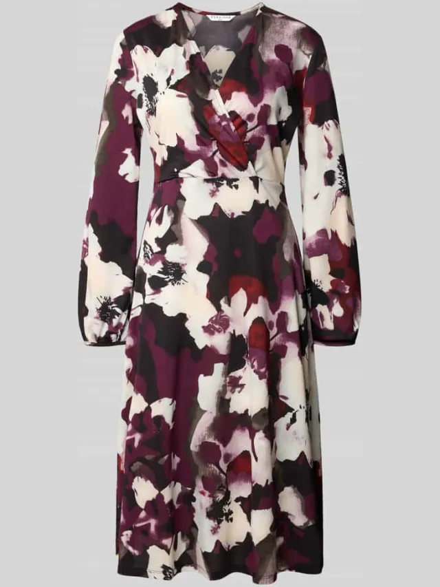 ZABAIONE Midi-jurk in wikkellook met v-hals violet, foto 2