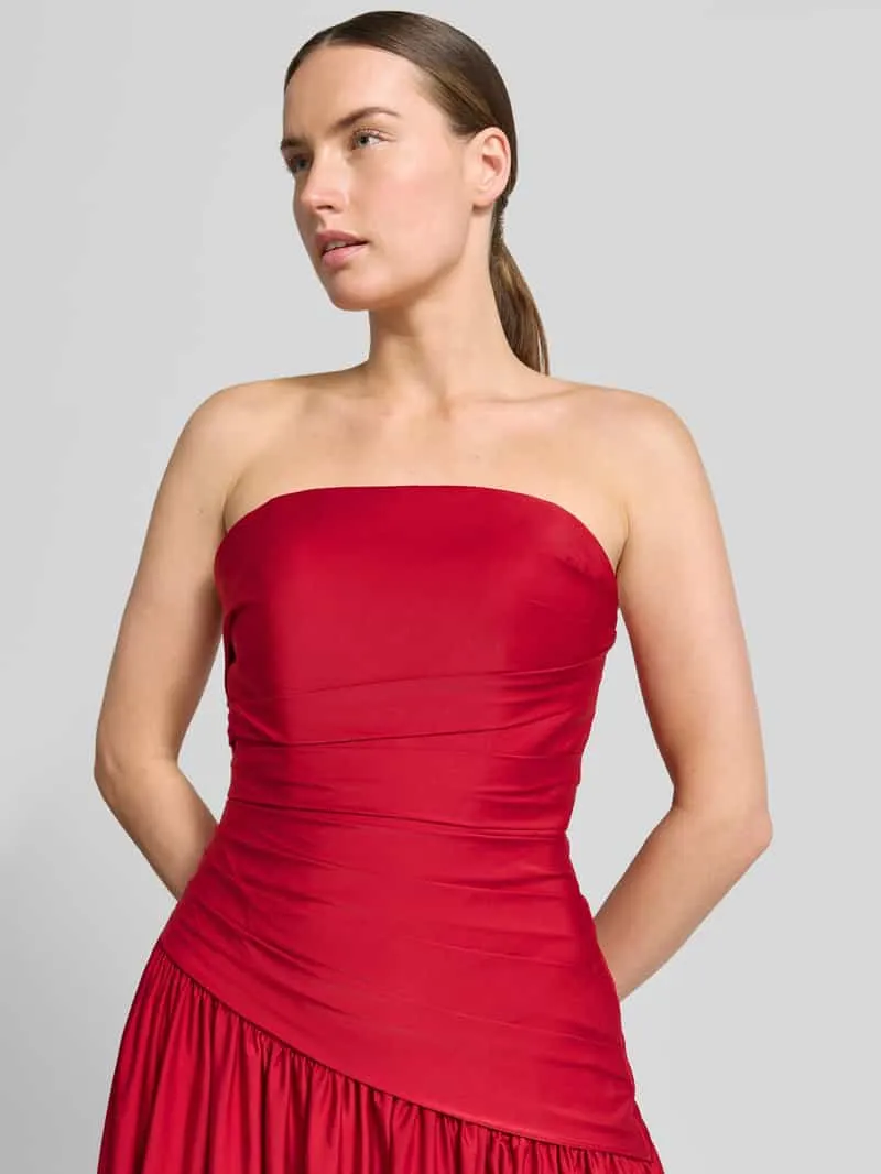 LUXUAR FASHION Avondjurk in laagjeslook bordeaux, foto 3