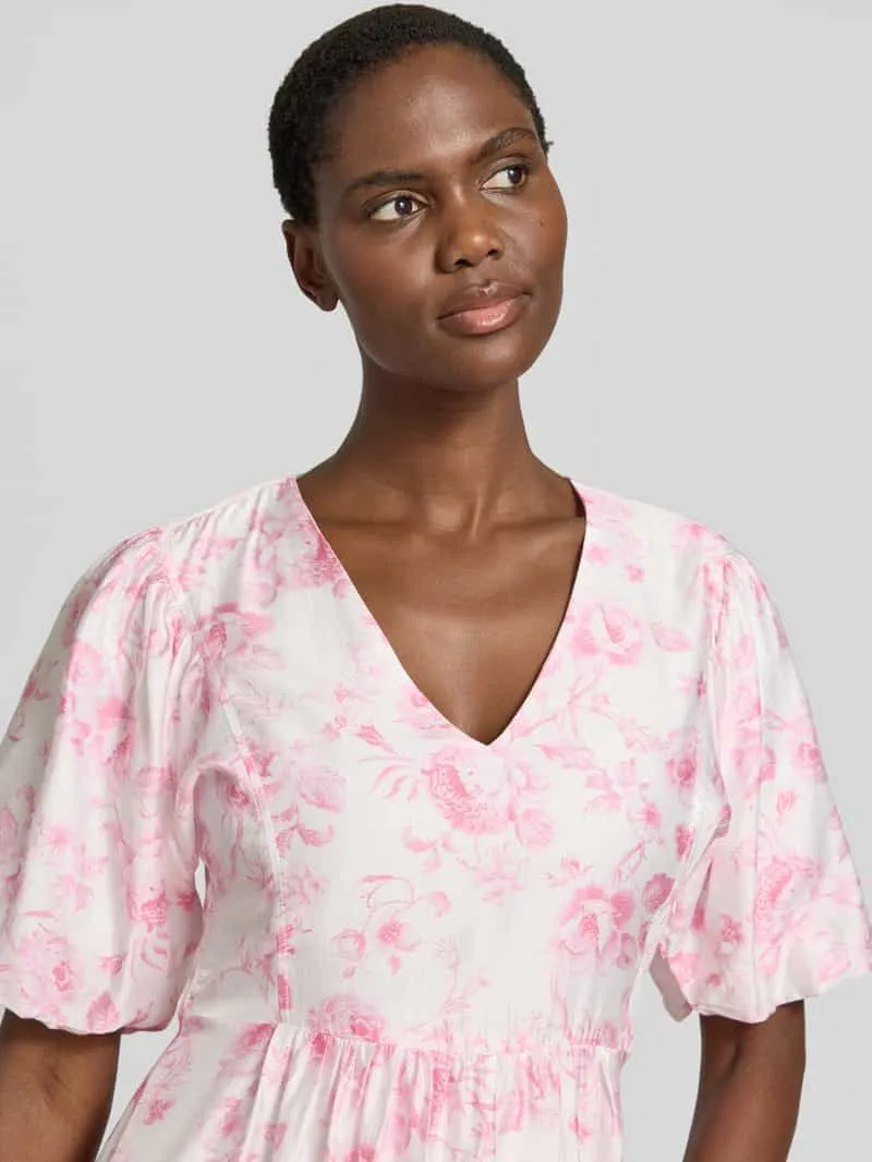 Vero Moda Getailleerde vrijetijdsjurk van viscosemix model 'BLISS' lichtroze, foto 5