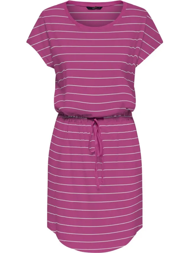 Only ONLMAY LIFE S/S DRESS NOOS - Dames - Mini jurken Raspberry Rose;Cloud Dancer (Nadia)
