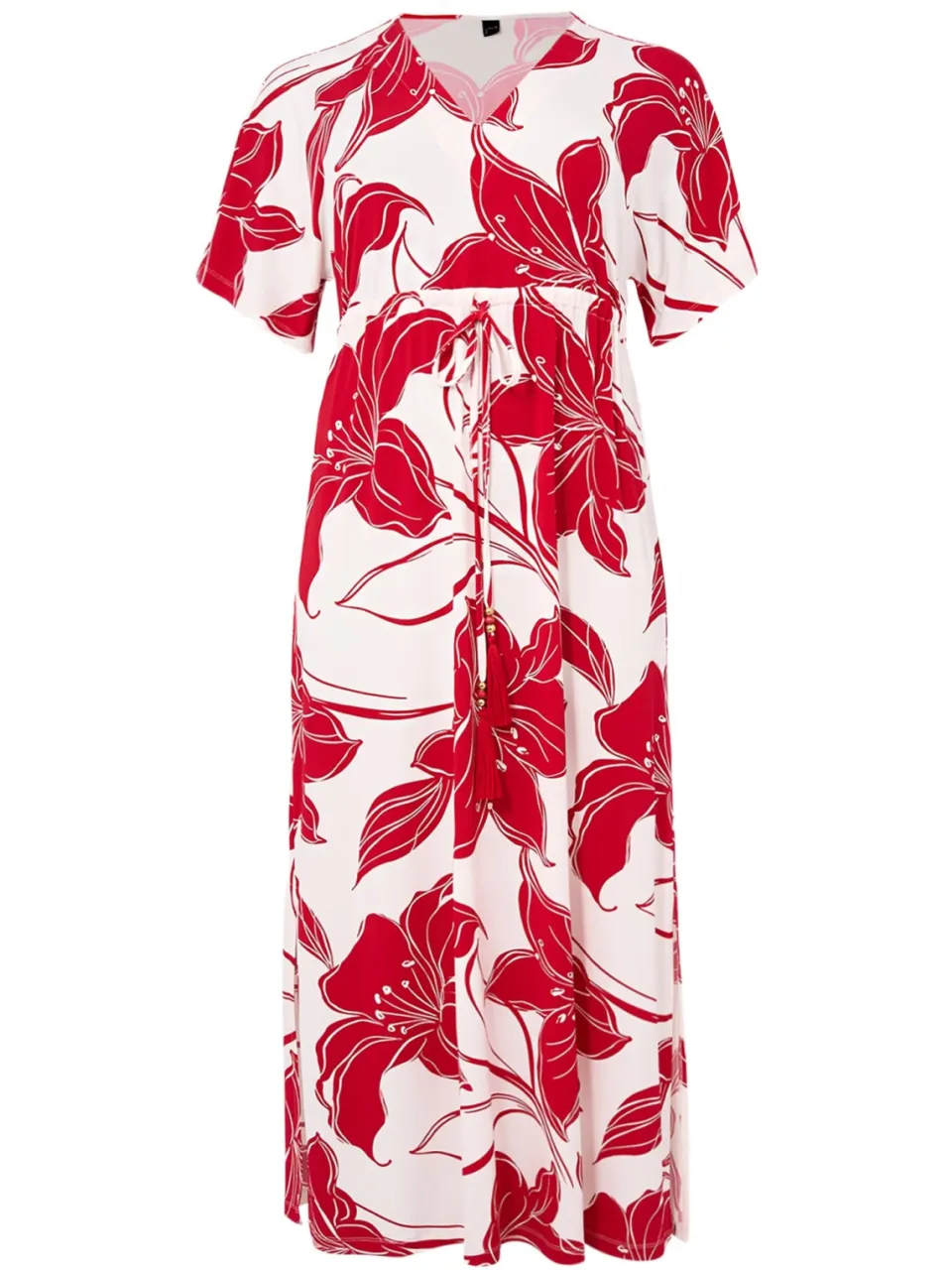 Yoek Maxi-jurk LILY | Rood, foto 2