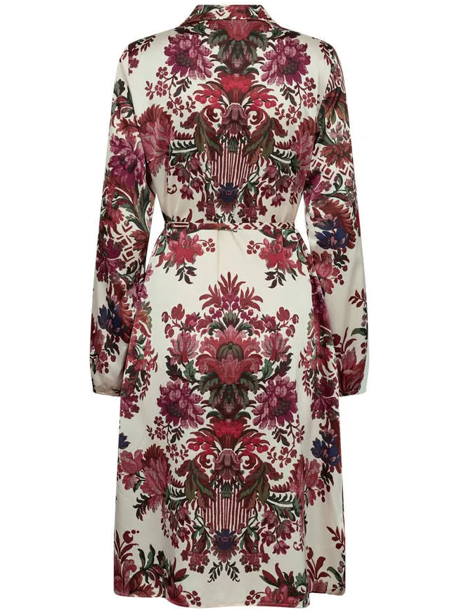 FreeQuent blousejurk met ceintuur en print - rood, foto 3