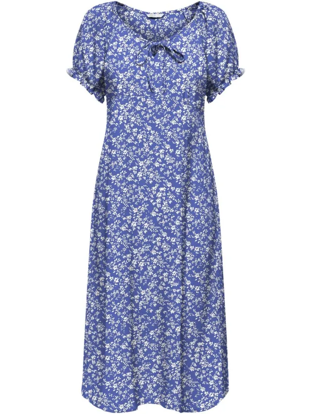 Only ONLNOVA LIFE VIS S/S KAI LONG DRESS AOP - Meisjes - Maxi jurken Dazzling Blue