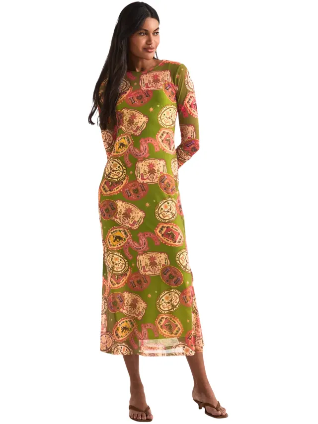 Never Fully Dressed Dames/Dames Maxi Dress (Olijf) Olijfgroen