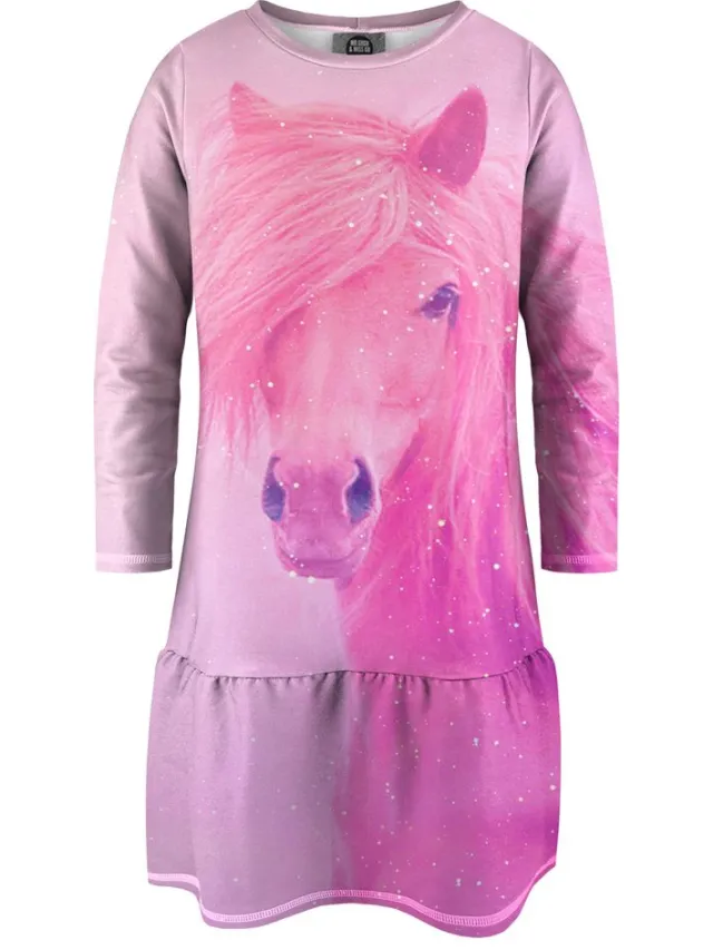 Mr. Gugu & Miss Go "Pink Horse" Jurk met lange mouwen, foto 2