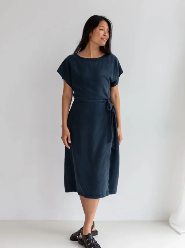 TWOTHIRDS dames vegan Jurk Comte Navy Lagoon, foto 2