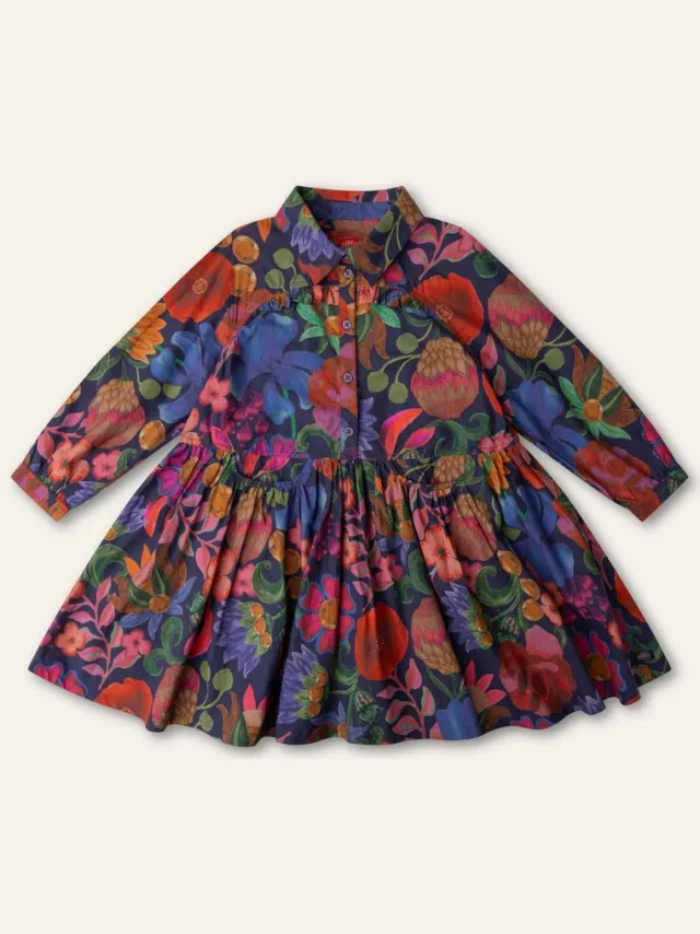 Oilily Djuliette Jurk - Blauw - 128/8yr