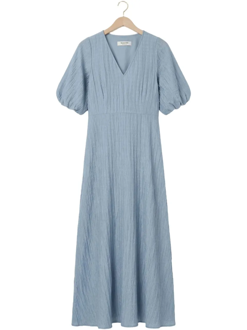 SELECTED WOMEN Dames Jurken Slfmaddie Ss Closed Back Midi Dress - Lichtblauw, foto 2