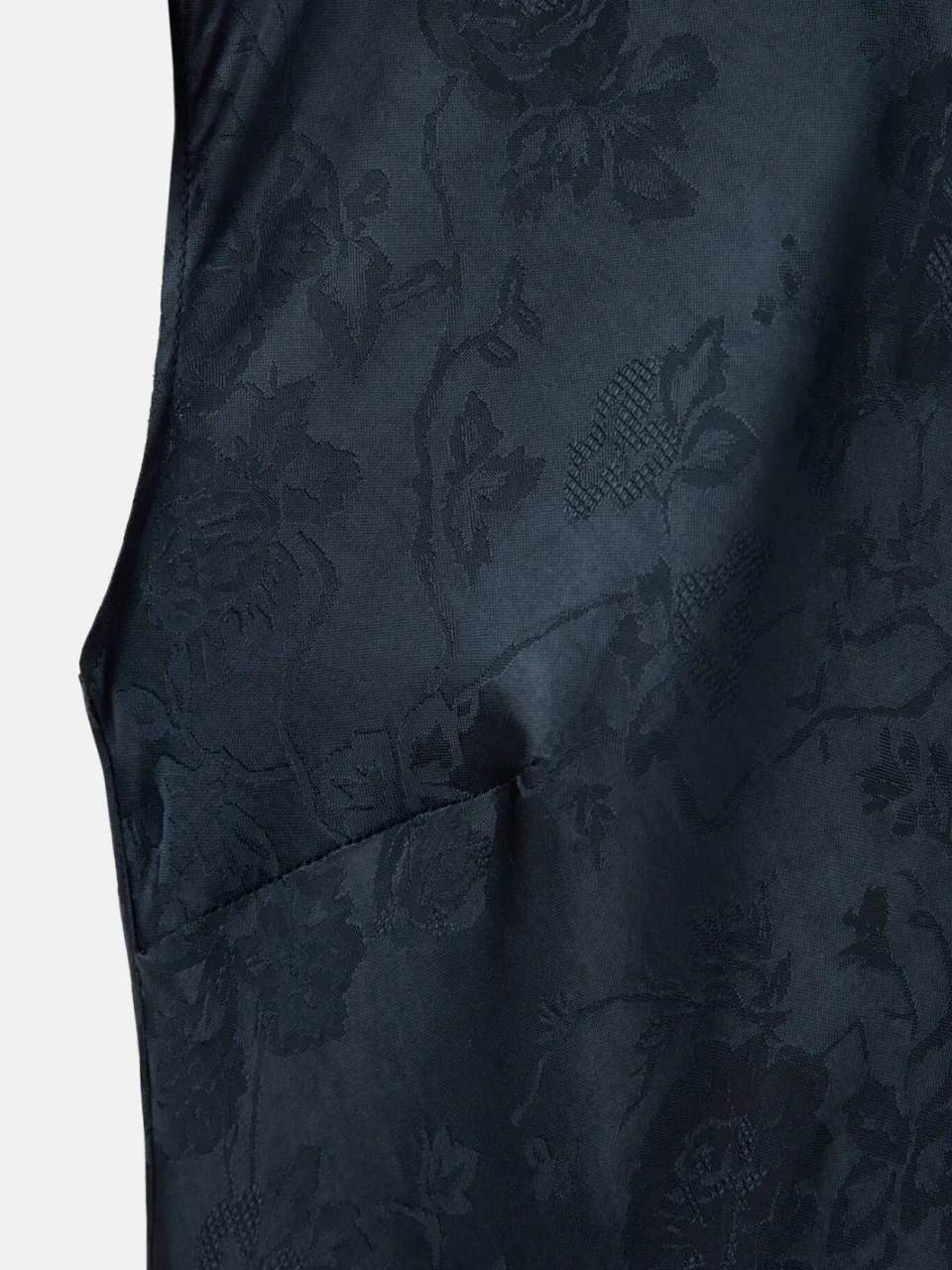 Mango gebloemde jacquard jurk - marineblauw, foto 5
