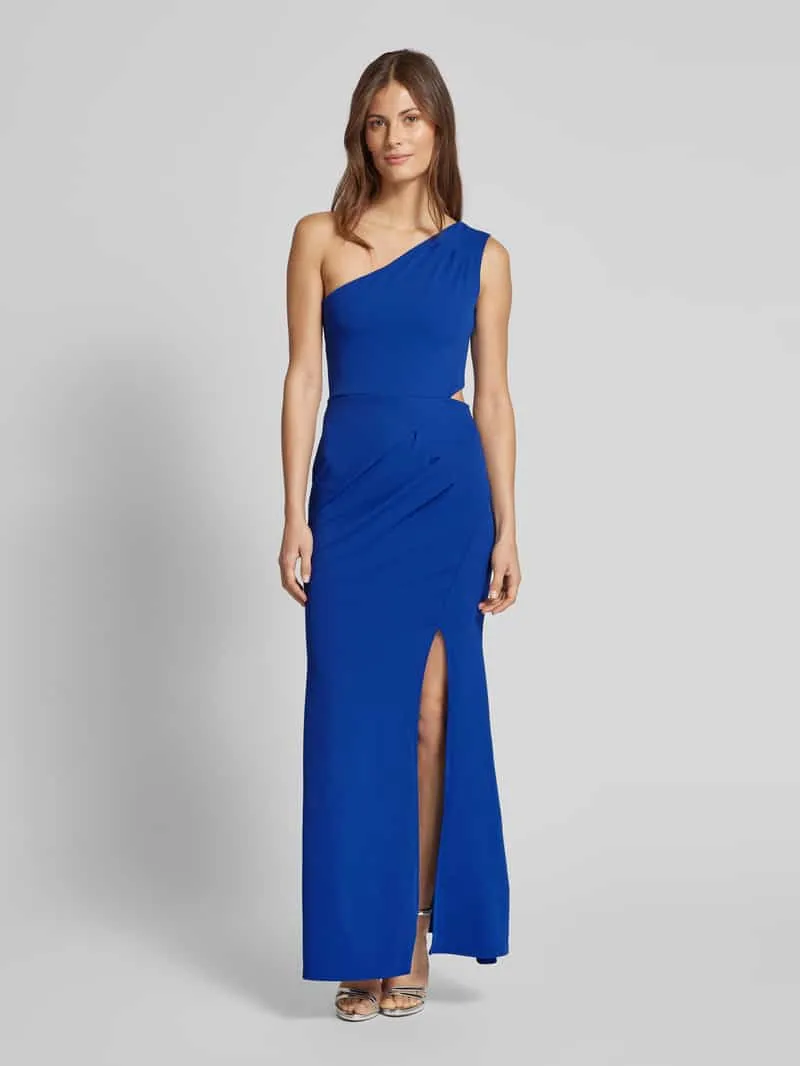 SISTAGLAM Avondjurk met one shoulder-band, model 'Aubrielle' Koningsblauw