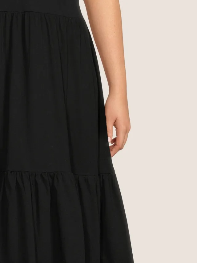 Only Carmakoma Plus Size korte A-lijn jurk met ruches - zwart, foto 5