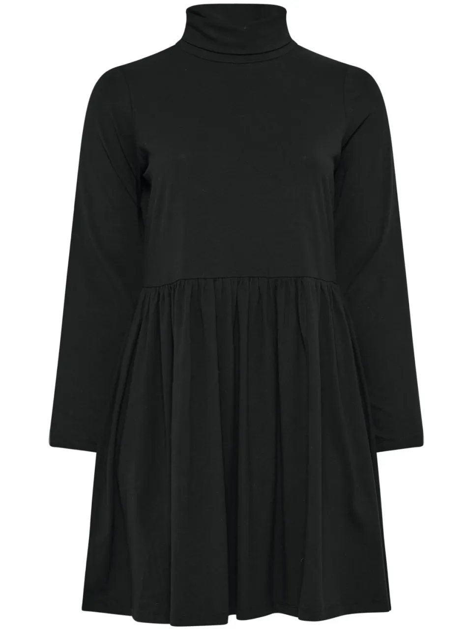 Yours Zwarte Peplum Minijurk Met Col, foto 3