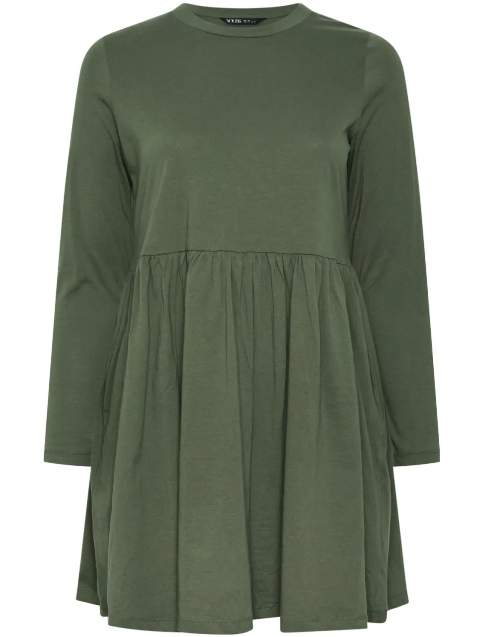 Yours Kakigroene Peplum Minijurk, foto 3