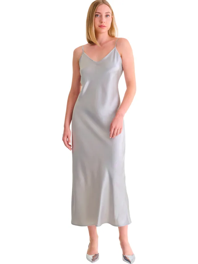 Lisca Lange Jurk Lisca Zomerse maxi jurk BLUE LAGOON Grijs