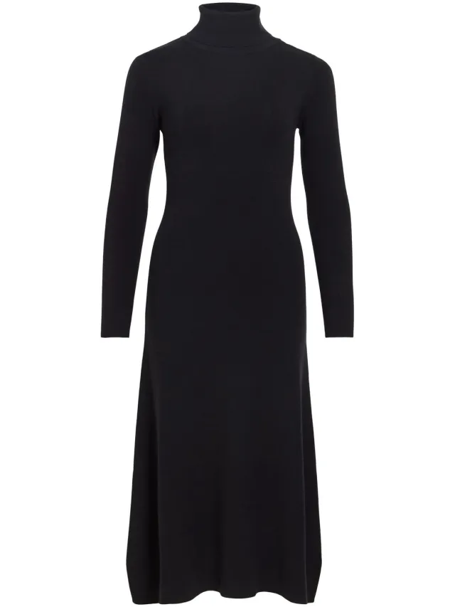 Vila maxi-jurk VIAMARIA gebreid Black1