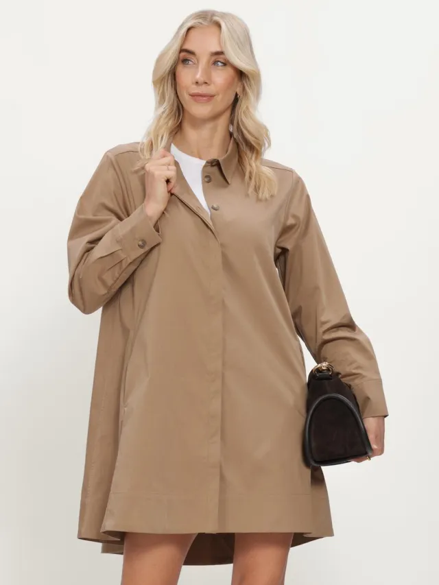 RUBY TUESDAY Dames Jurken Pavel A Line Shirt Dress - Camel