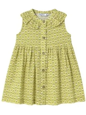 Mayoral Jurk Mayoral 1921 Vestido estampado botones Verde Groen