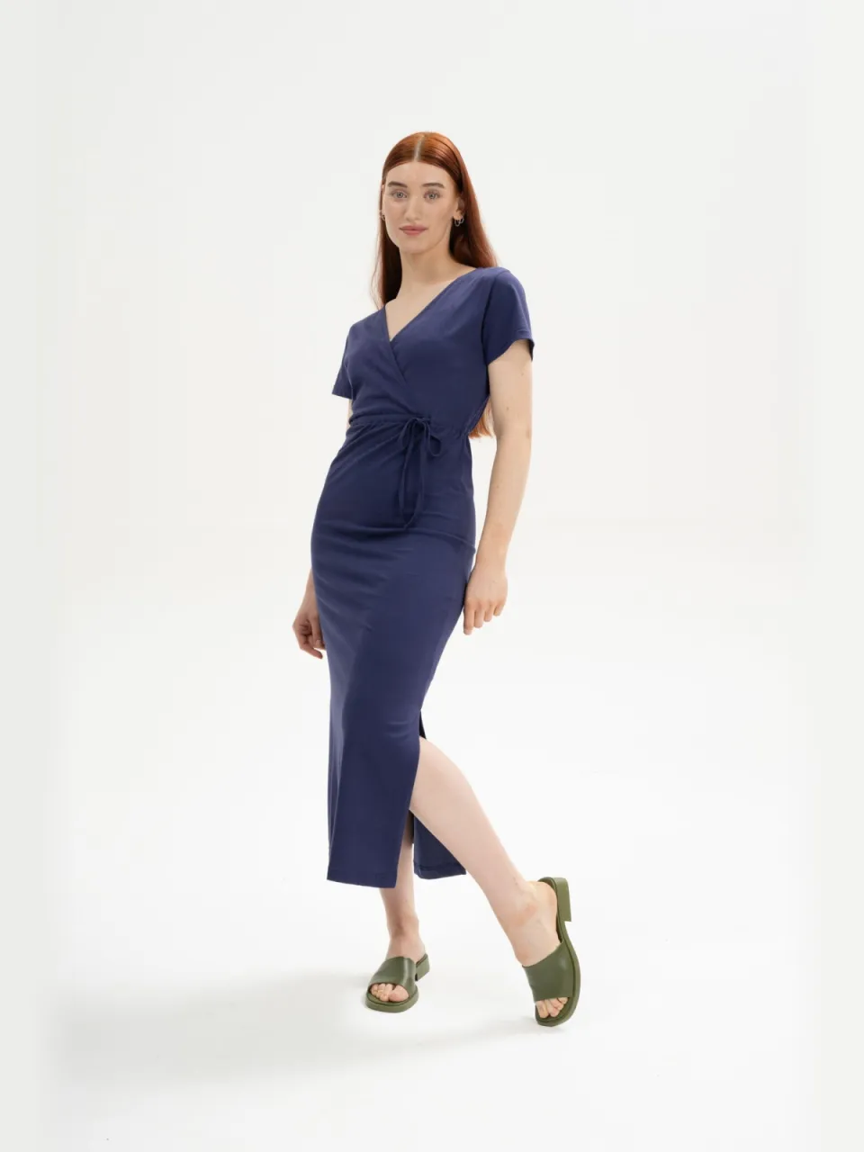 MELA dames vegan Jurk V-Hals Shreoshi Summer Night Paars, foto 2