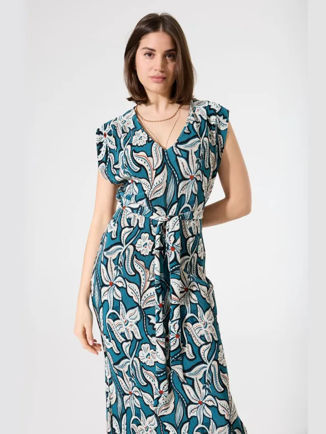 Garcia Dames All over print Jurk Blauw Sleeveless Blue