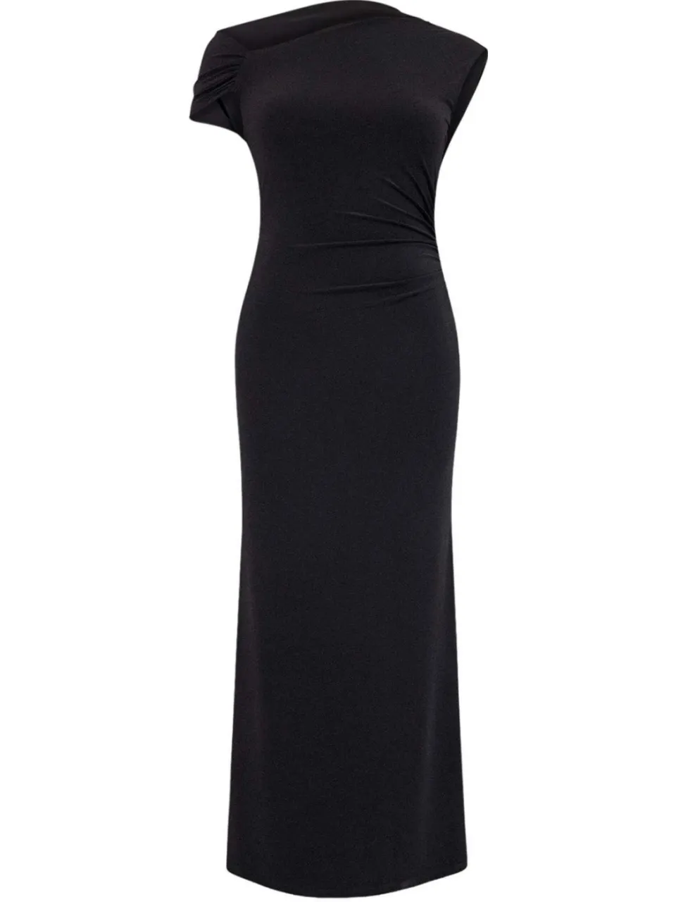 Trendyol Curve Dames Zwart Effen Maxi Mouwloos Casual Bodycon Grote maten Jurk, foto 2