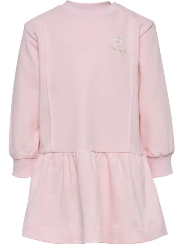 Hummel Kinder Kleid Langarm Helle Dress Longsleeve 225788 Pink-A-Boo-68 - ca. 6 Monate