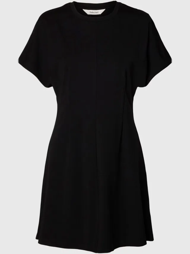 Selected midi-jurk Viscosemix Black1
