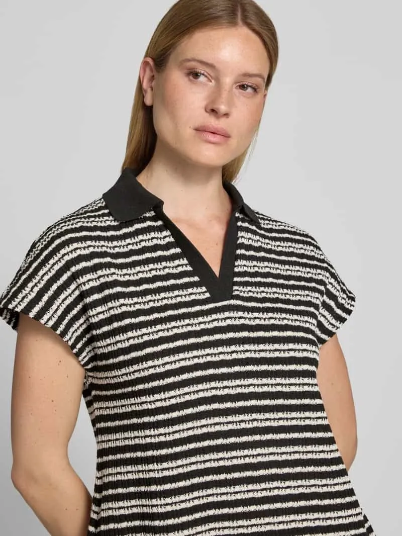 Opus relaxed fit jurk in tricotlook model 'Wary' zwart, foto 4