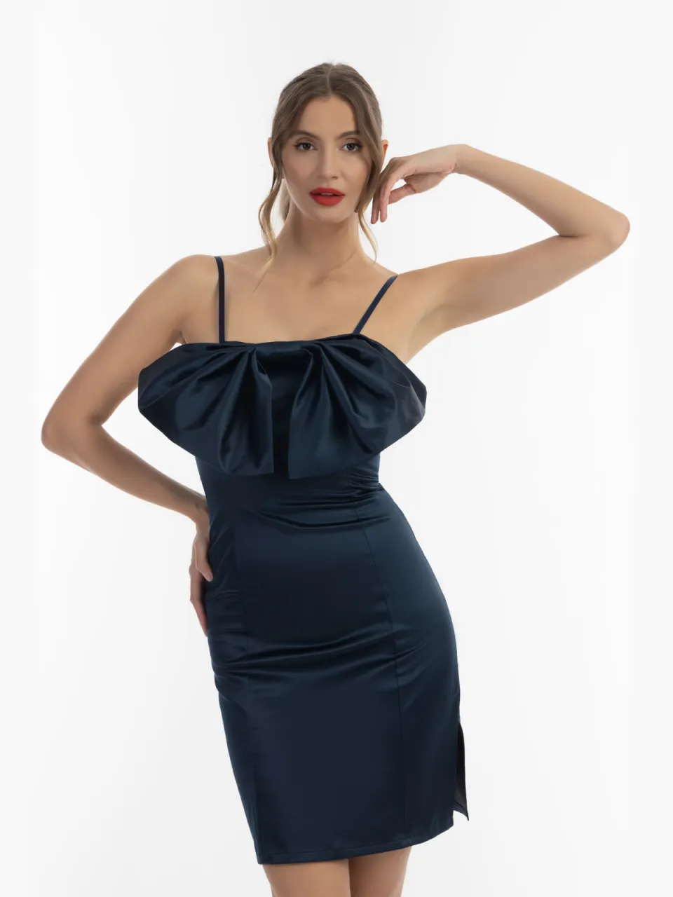Faina slipdress mini Marineblauw