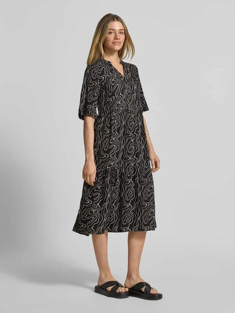 Vero Moda Uitlopend maxi-jurk van pure viscose model 'EASY JOY' zwart, foto 3