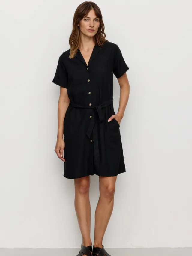recolution dames vegan Jurk Yucca Zwart