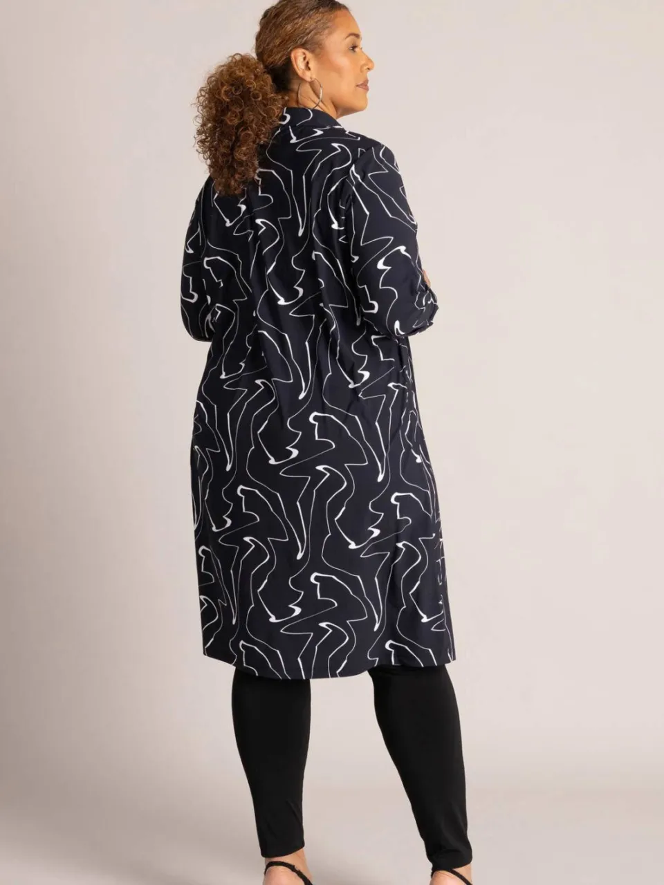 Colletta jurk Plus Size met print - zwart, foto 4