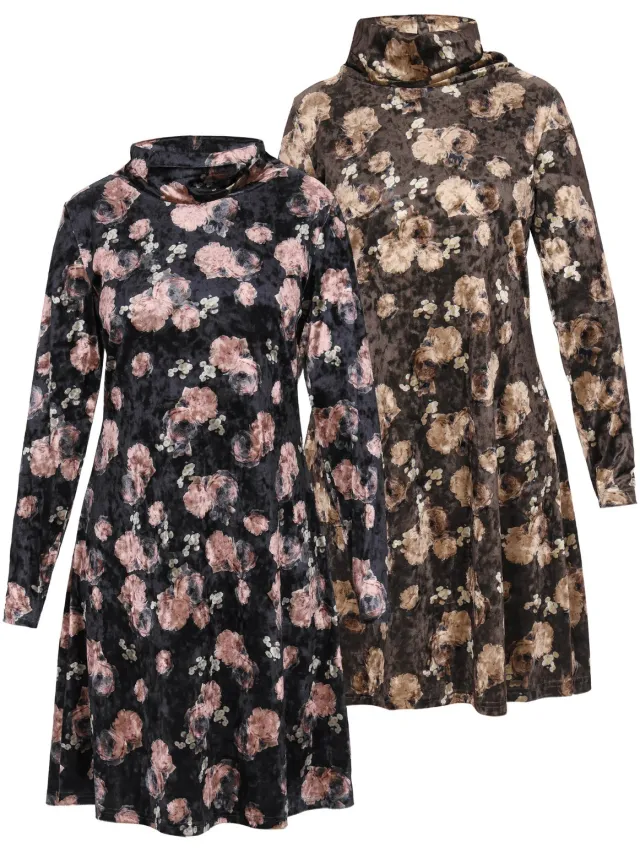 Mo Dress 2-Pack Black Multicolor & Brown Multicolor