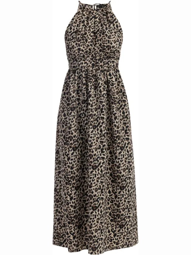 Faina Maxi-jurk met luipaardprint beige leo