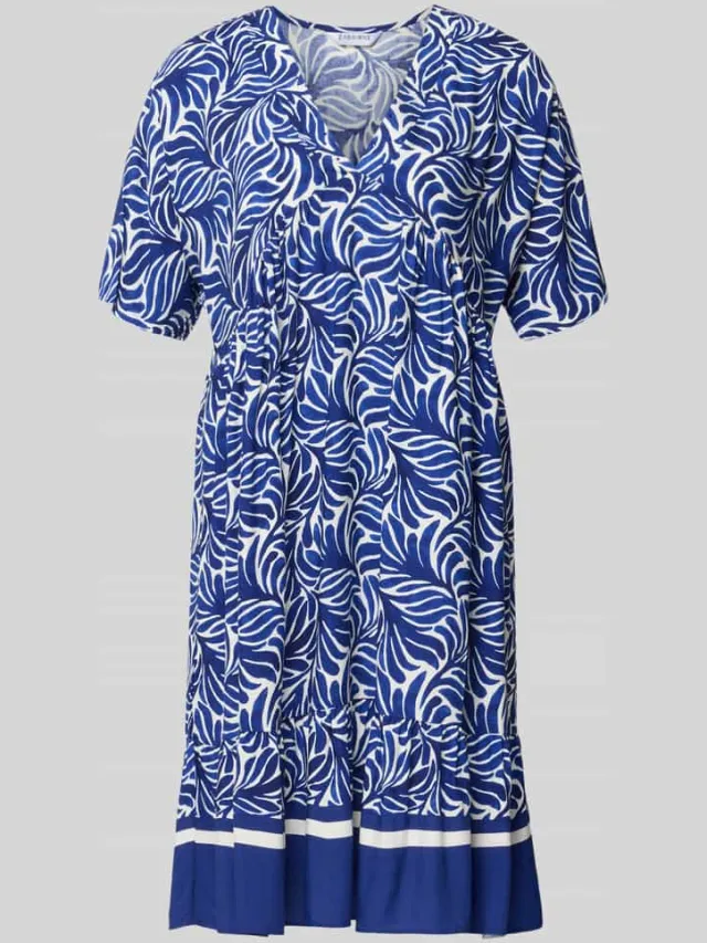 ZABAIONE Knie-lange jurk van viscose model 'Me44la' blauw, foto 2