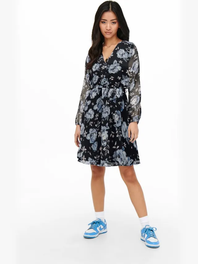 Only ONLCERA LIFE 3/4 SHORT DRESS WVN NOOS - Dames - Mini jurken Black
