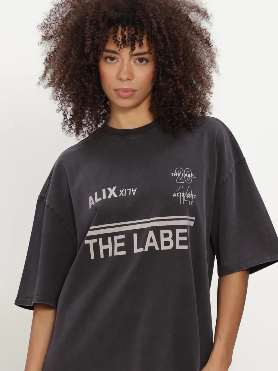 Alix The Label Dames Jurken Ladies Knitted Sleeveless Sporty T-shirt Dress - Donkergrijs, foto 4